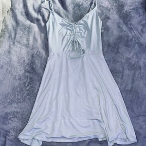 Garage Baby Blue Cut-Out Dress